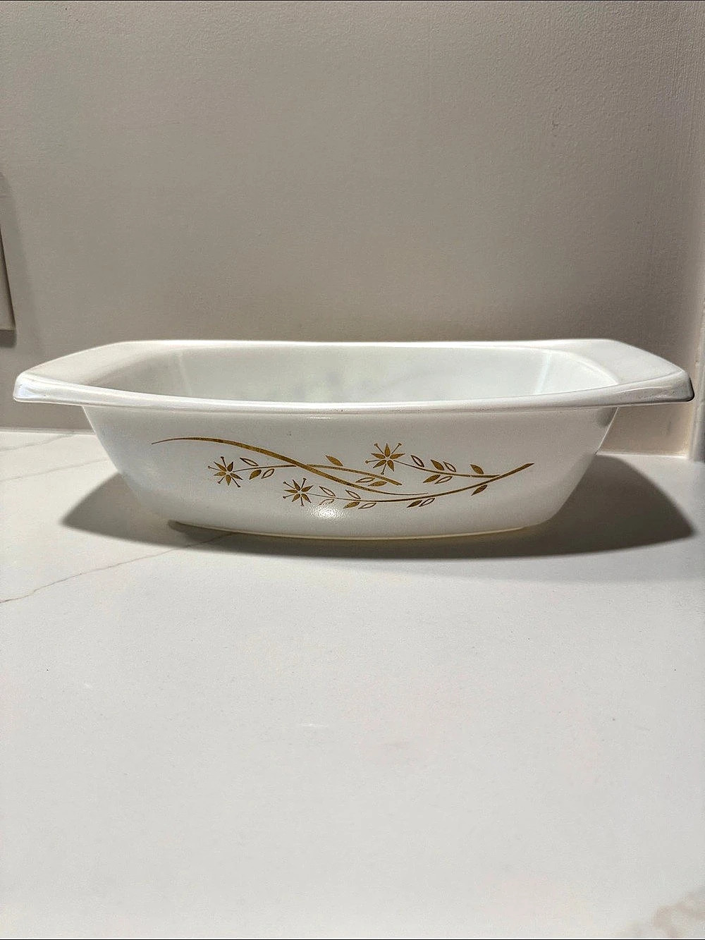 Vintage Pyrex 2.5QT Golden Honeysuckle #035 Casserole Serving Dish Made in USA